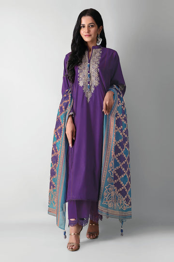 Bvc21303 Purple Khaadi Autumn Collection 2021